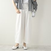 TUTIE./コットンリネンデニムタックパンツ